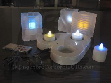 Rechargable 3 LED Candle (Single Colour)-remote